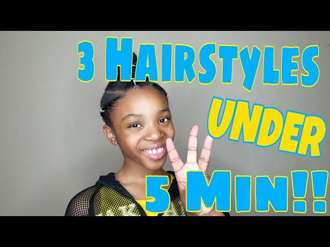 How To Do 3 Hairstyles Under 5 Minutes | Hair Tutorial | Natural Kid's Hairstyles