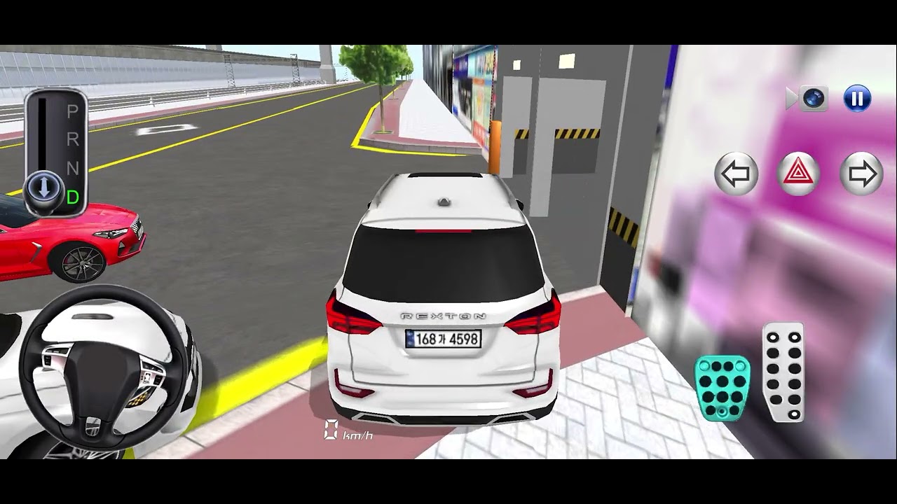3d new red Mercedes for parking 3d driving class android game car game #3ddrivingclass #cargames 