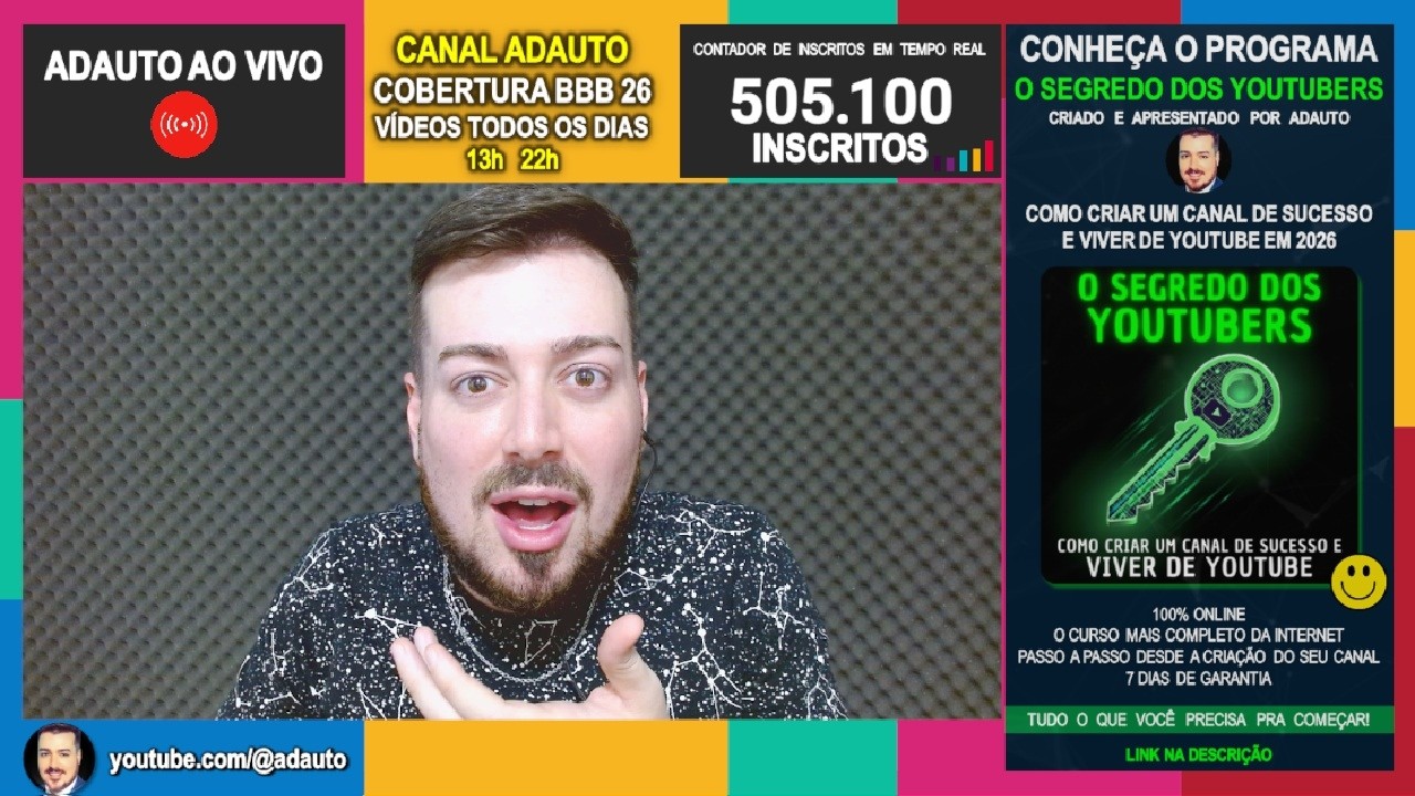 ADAUTO AO VIVO: Vergonha! Babu engole militância, fala de Ana Paula e recalcula rota! #BBB26 AO VIVO