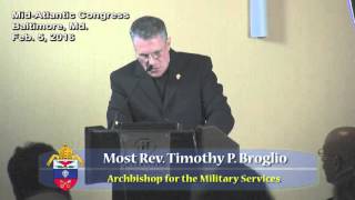 Archbishop Broglio at the Mid-Atlantic Congress 2016