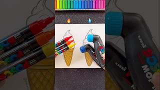 Ice cream Art in different styles 🍦🎨!! #shorts #art #artideas