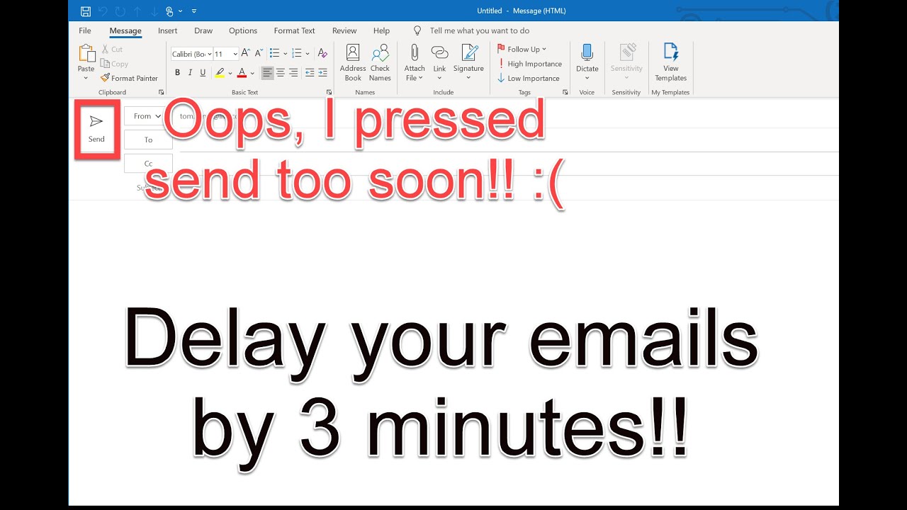 Delay All Emails From Being Sent In Outlook Creating A Rule YouTube