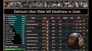 Uber Elder in 2min Deathless Top 1 Damage Poe.ninja | Delirium League