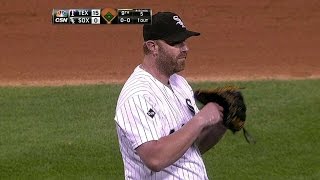 Dunn tries his luck at pitching, gets an out