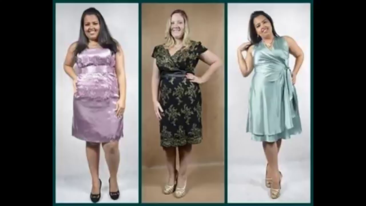 vestido longuete para casamento plus size