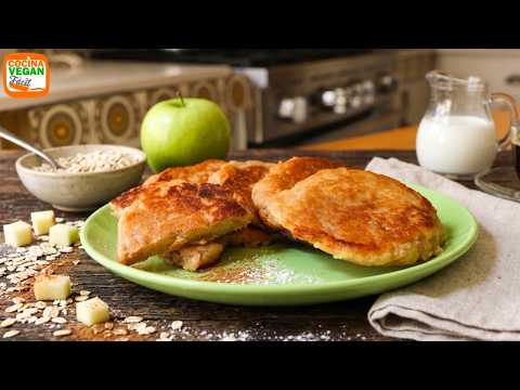 🥞 Desayuno FÁCIL en 10 MINUTOS: Tortitas de Manzana Doraditas y Deliciosas 🤤