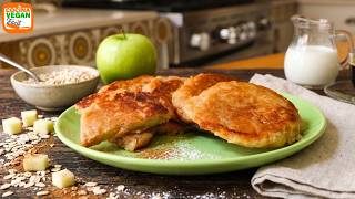 🥞 Desayuno FÁCIL en 10 MINUTOS: Tortitas de Manzana Doraditas y Deliciosas 🤤