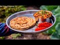 Aloo matar Recipe, lachha paratha Recipe and Smoky chillies | Indian village cooking