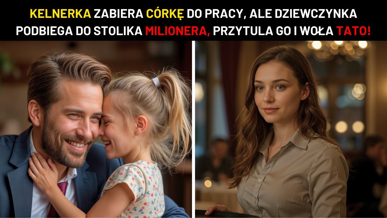 KELNERKA ZABIERA CÓRKĘ DO PRACY, ALE DZIEWCZYNKA PODCHODZI DO MILIONERA I MÓWI DO NIEGO: „TATO!”