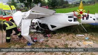 Precipita Ultraleggero Feriti Pilota E Passeggero Gravi In Ospedale   29072023