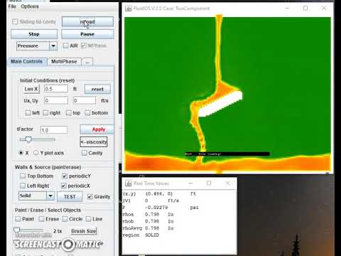 Multiphase Example Using Lattice Boltzmann Method and Shan-Chen Forces