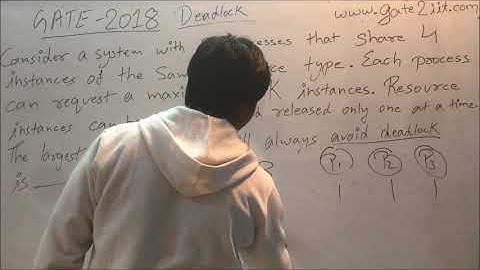 GATE - 2018 | OS | Q-171 | Consider a system with 3 processes that share 4 instances| GATE2IIT | PYQ