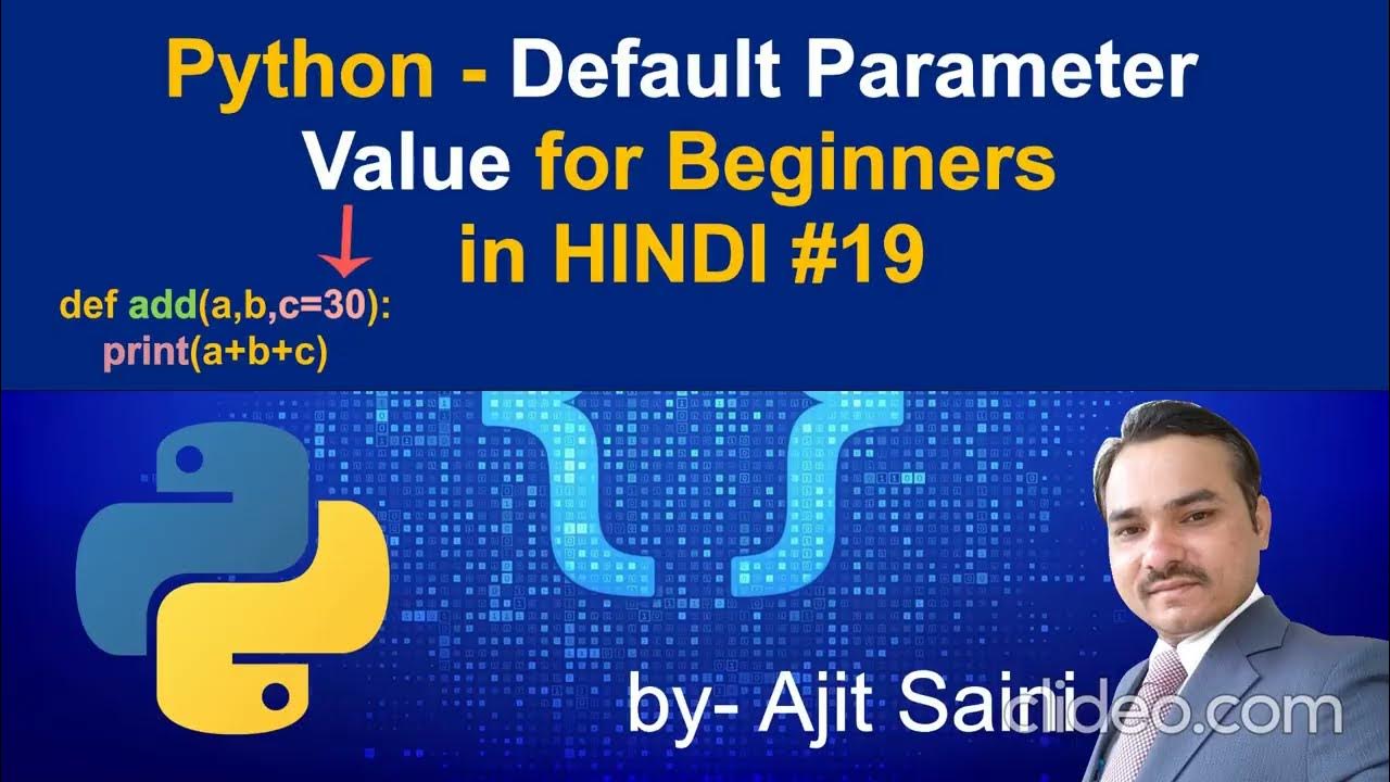 Python Default parameter value in function for beginners in Hindi - YouTube