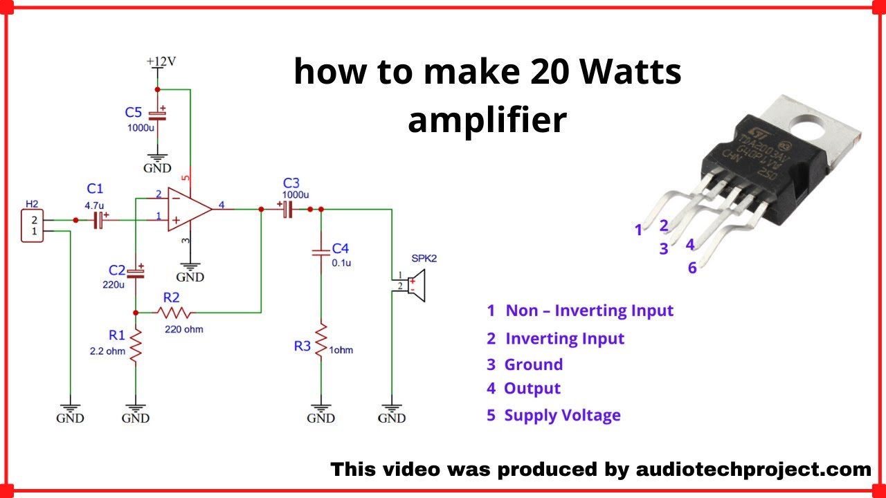 How to make 20 watts audio amplifier making simple steps