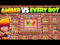 New Amber vs ALL 40 BOT BRAWLERS in Brawl Stars! SHE IS OP!!