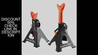 SucceBuy Jack Stands 3/6 Ton (6000/12000 lbs) Capacity Car Jack Stands Double Locking Adjustable Hei