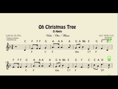 Oh Christmas Tree Easy Notes Sheet Music in treble clef ...