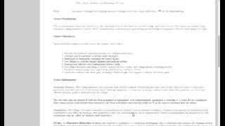 Sample Course Syllabus