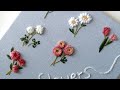 [프랑스 자수 SUB] 작약, 튤립, 라넌큘러스 자수 Peony, Tulip and Ranunculus Hand Embroidery