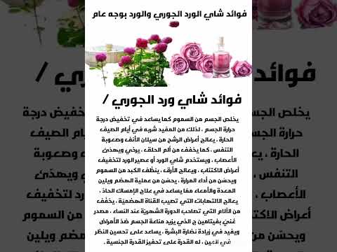 فوائد شاي الورد الجوري والورد بوجه عام طالب بن خليفة العربيد