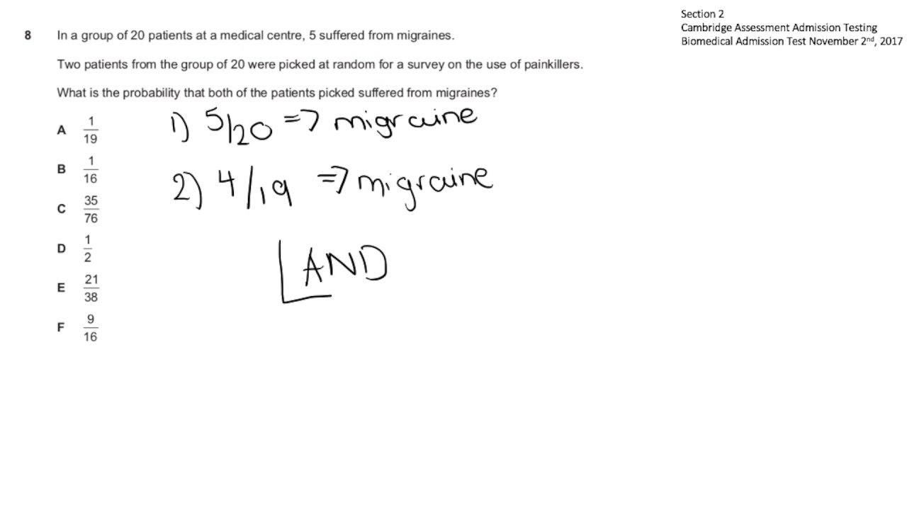 BMAT Solutions Q8 2017 | Section 2