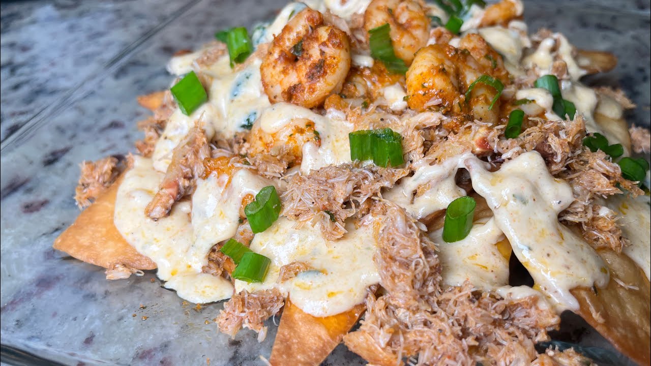 EASY CREAMY SEAFOOD NACHOS 😋 YouTube