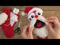 How to Make Santa Claus Sock Puppet 🎅