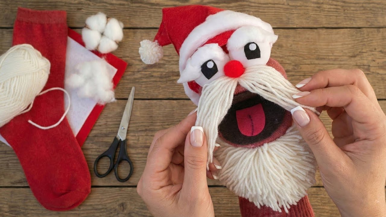 🎅 In this video, I will show you how to make a Santa Claus sock puppet using simple materials. This DIY craft is perfect for Christmas storytelling or a fun activity to do with friends. ​It's a great way to recycle old socks and get into the holiday spirit! Don't forget to like and subscribe for more creative craft ideas from Shemark Crafts.  #shemarkcrafts #santaclaus #sockpuppet