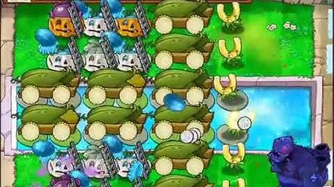 Plants vs Zombies Survival Endless Setup (ladders, no repair)