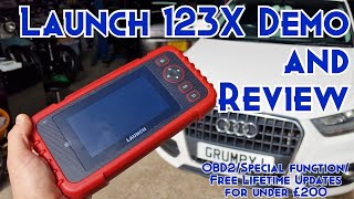 Launch 123X OBD2 Scanner Diagnostic tool Review and Demo. Diagnostic tool for under £200.