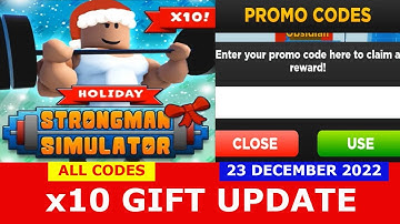 NEW UPDATE [10X GIFT] ALL CODES! Strongman Simulator ROBLOX | December 23, 2022