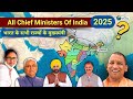All Chief Ministers Of India 2025 Through Map #chiefminister #cm #upsc #upscexam #geostudy