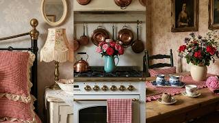 Nostalgic Spring Cottage: Decorating with Red Gingham & Vintage Plaid