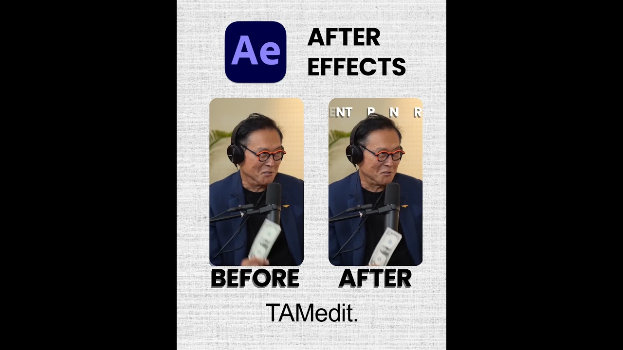 "This is fake" - Video edit before & after in After effects