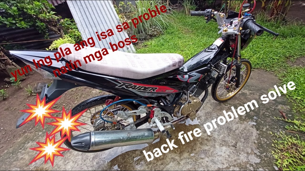install NGK sparkplug raider 150 backfire problem solve YouTube