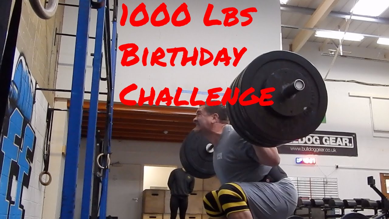 1000 lb 45th birthday challenge to lift 1000 pounds - back squat - dead