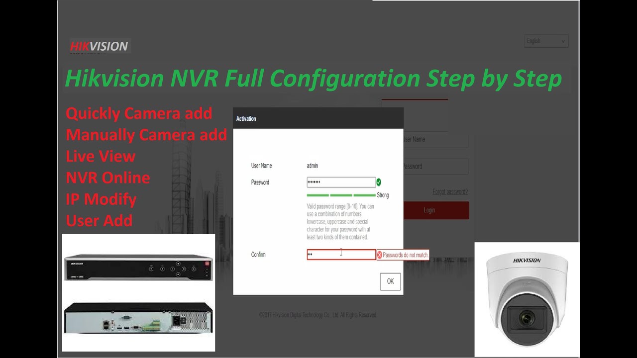 Hikvision NVR Setup / NVR Full Configuration with Camera Add - YouTube