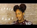 The dopest space buns tutorial youll ever watch frizzeecurlz