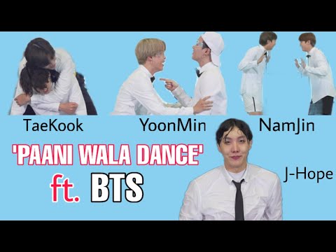 'Paani Wala Dance' ft. BTS TaeKook,YoonMin, NamJin & J-Hope | RUN BTS Special | BTS Bollywood fmv