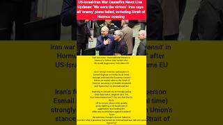 US-Israel-Iran War : 'We were the victors': Iran says all 'enemy' plans failed, including Strait