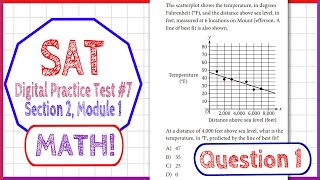 Question 7 In Sat Digital Practice Test 5 Math Section 2 Module 1 By ...