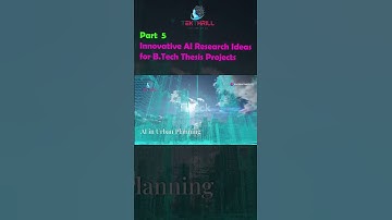 Innovative AI Research Ideas for B.Tech Thesis Projects!!! Part 5 #ai #viral #trending #aiinindia