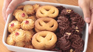 3種のクッキー缶の作り方 3 Flavor Butter Cookie Box｜HidaMari Cooking