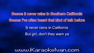 Video thumbnail of "Barry Manilow - It Never Rains In Southern California KARAOKE"