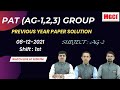 Pat ag123 group previous year paper  081221 shift 1st  subject  ag  2 pat cuet