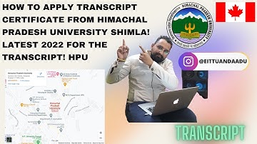 WES 2022 | Transcript Certificate From Himachal Pradesh University