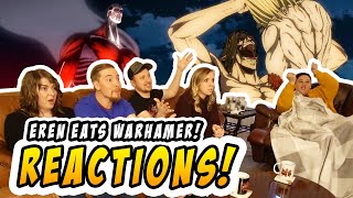 Armin Goes Colossal & Eren Eats Warhammer Reaction | S4E7 Reaction