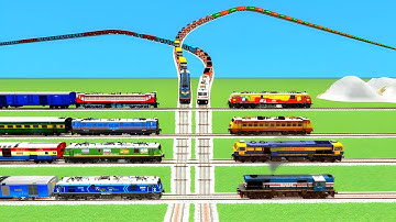 DIAMOND💎CROSSING TEN TRAINS RIKSY BUMPY FLYING TWO TRAINS RAILROAD RAILWORK BEANG 