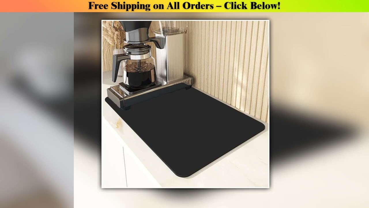 VIKAMA Simple Coffee Mat Kitchen Worktop Draining Mat Anti-Scald Placemats Dish Drying Mats