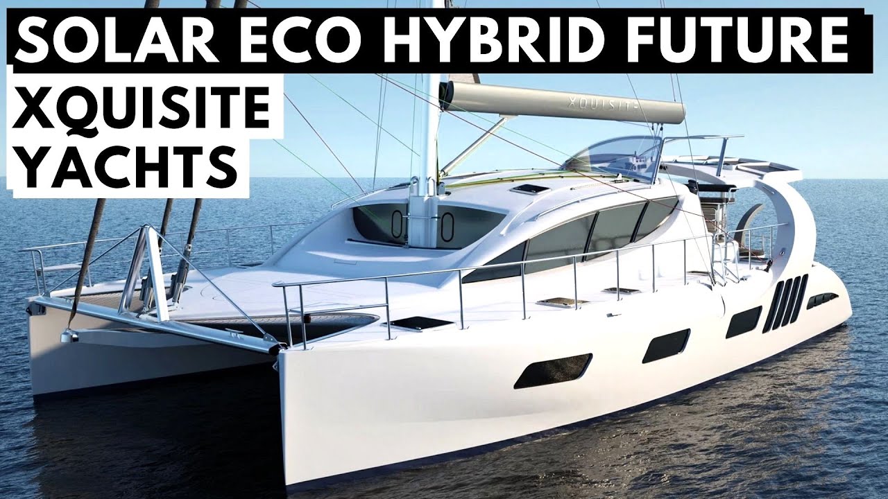 .9M XQUISITE X5 PLUS CATAMARAN Yacht Tour & Solar Eco Hybrid Silent Boat Future
